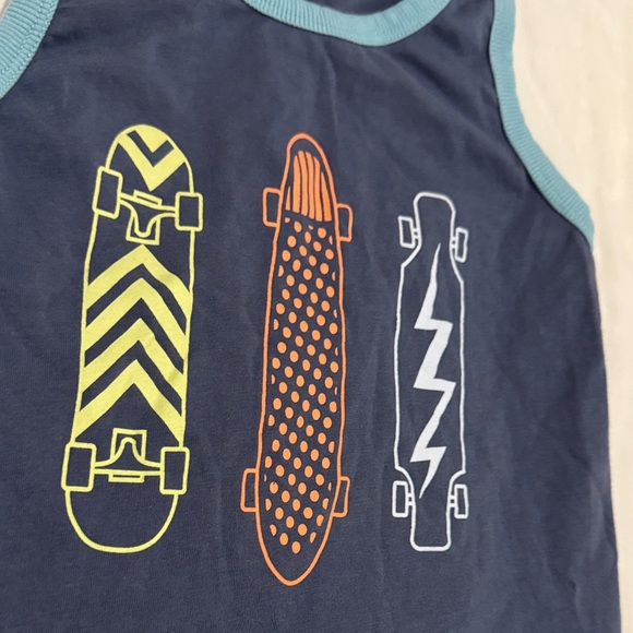Tommy Bahama Navy Tank Top with Skateboard Graphics - Picture 4 of 15